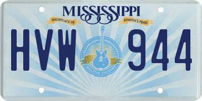 MS license plate HVW944