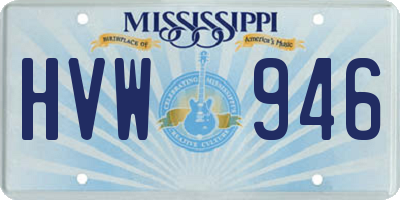 MS license plate HVW946