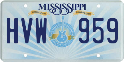 MS license plate HVW959