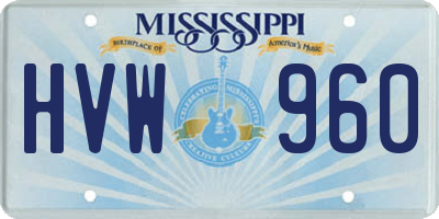 MS license plate HVW960