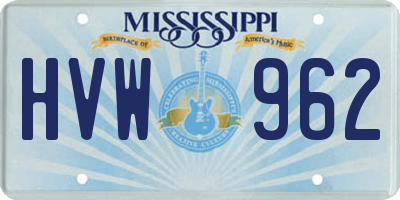 MS license plate HVW962
