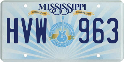 MS license plate HVW963