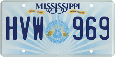 MS license plate HVW969
