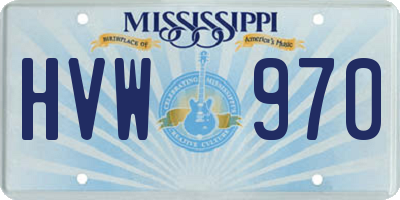 MS license plate HVW970