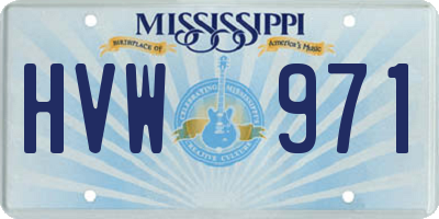 MS license plate HVW971
