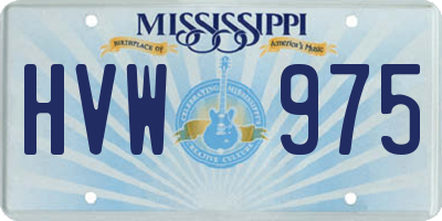 MS license plate HVW975