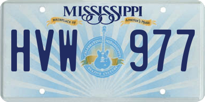 MS license plate HVW977