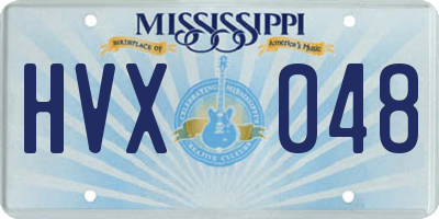 MS license plate HVX048