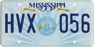 MS license plate HVX056