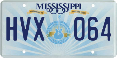 MS license plate HVX064