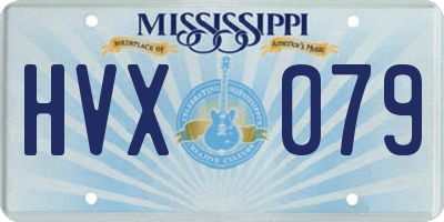 MS license plate HVX079