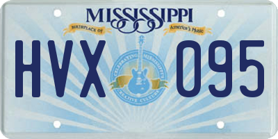 MS license plate HVX095