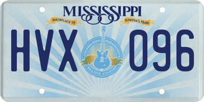 MS license plate HVX096