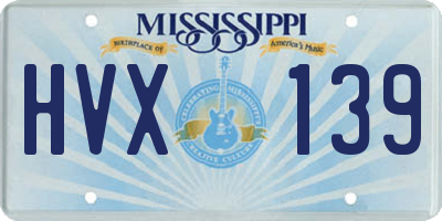 MS license plate HVX139