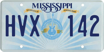 MS license plate HVX142