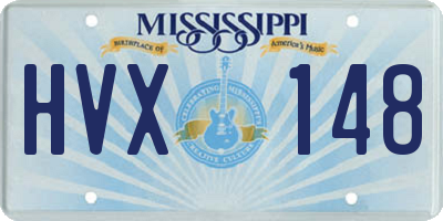 MS license plate HVX148