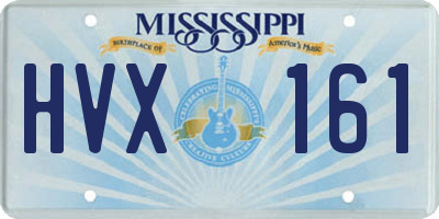 MS license plate HVX161