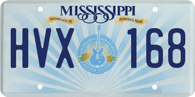 MS license plate HVX168