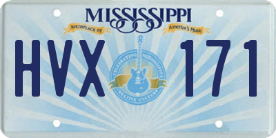 MS license plate HVX171