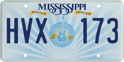 MS license plate HVX173