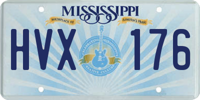 MS license plate HVX176
