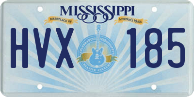 MS license plate HVX185