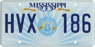 MS license plate HVX186