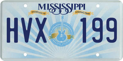 MS license plate HVX199