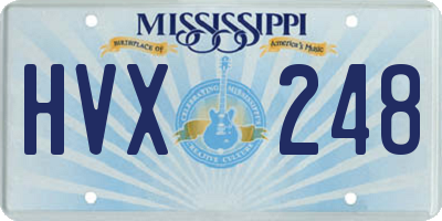 MS license plate HVX248