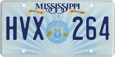 MS license plate HVX264
