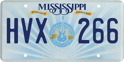 MS license plate HVX266