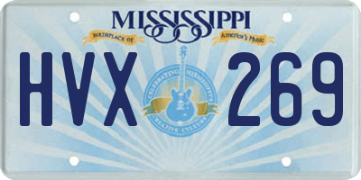 MS license plate HVX269