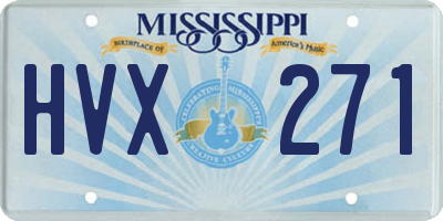 MS license plate HVX271
