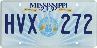 MS license plate HVX272