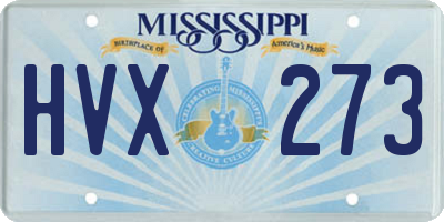 MS license plate HVX273