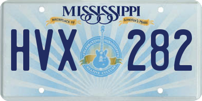MS license plate HVX282