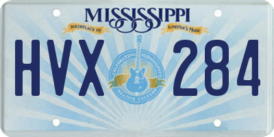 MS license plate HVX284