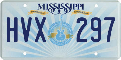 MS license plate HVX297