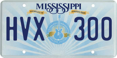 MS license plate HVX300