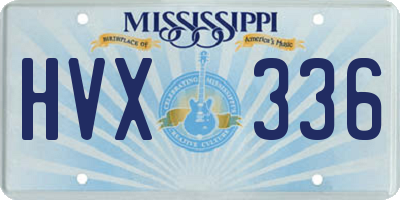 MS license plate HVX336