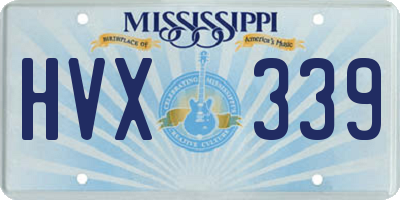MS license plate HVX339