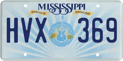 MS license plate HVX369
