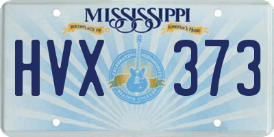 MS license plate HVX373
