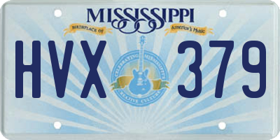 MS license plate HVX379