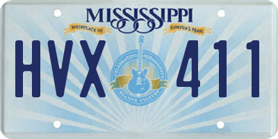 MS license plate HVX411