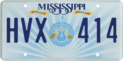 MS license plate HVX414