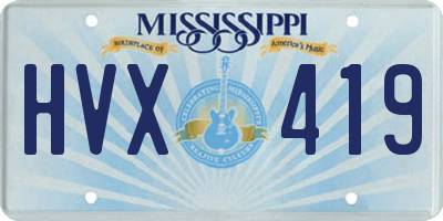 MS license plate HVX419