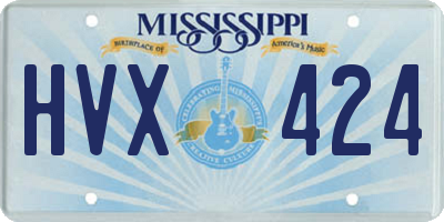 MS license plate HVX424