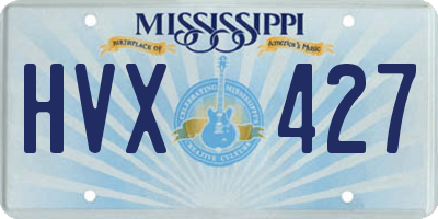 MS license plate HVX427