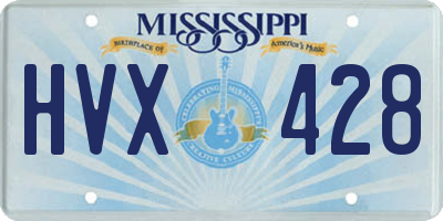 MS license plate HVX428
